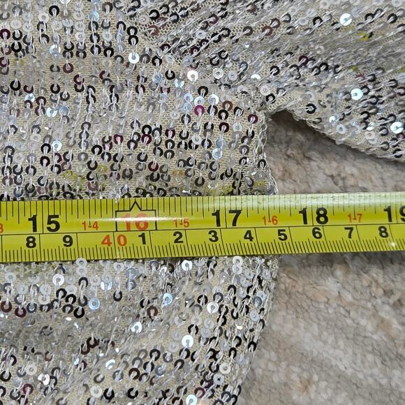 NWT Bump Biddy Maternity Event Dress Sequin Maxi Short Sleeve Small Style 9326 - Picture 7 of 8